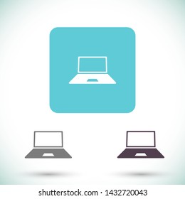 a laptop vector icon 10 eps , Lorem ipsum Flat design