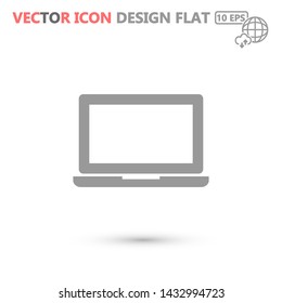a laptop vector icon 10 eps , Lorem ipsum Flat design