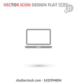 a laptop vector icon 10 eps , Lorem ipsum Flat design