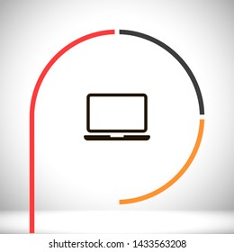 a laptop vector icon 10 eps , Lorem ipsum Flat design