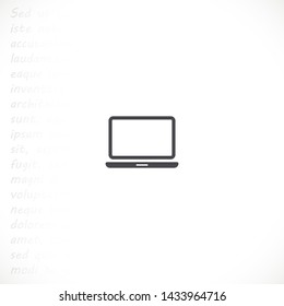 a laptop vector icon 10 eps , Lorem ipsum Flat design