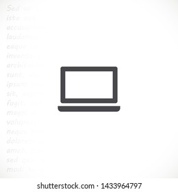 a laptop vector icon 10 eps , Lorem ipsum Flat design