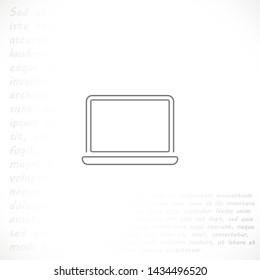 a laptop vector icon 10 eps , Lorem ipsum Flat design