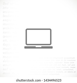 a laptop vector icon 10 eps , Lorem ipsum Flat design
