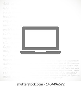 a laptop vector icon 10 eps , Lorem ipsum Flat design