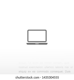 a laptop vector icon 10 eps , Lorem ipsum Flat design