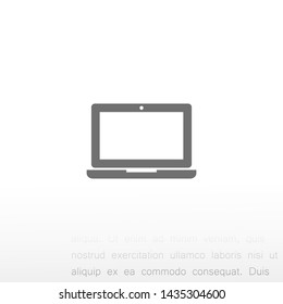 a laptop vector icon 10 eps , Lorem ipsum Flat design