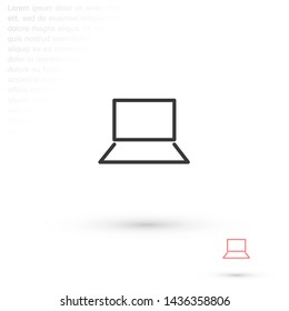 a laptop vector icon 10 eps , Lorem ipsum Flat design