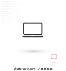 a laptop vector icon 10 eps , Lorem ipsum Flat design