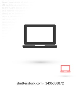 a laptop vector icon 10 eps , Lorem ipsum Flat design
