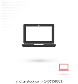 a laptop vector icon 10 eps , Lorem ipsum Flat design