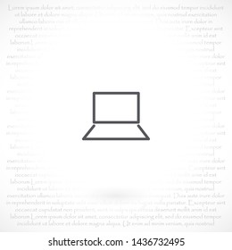 a laptop vector icon 10 eps , Lorem ipsum Flat design