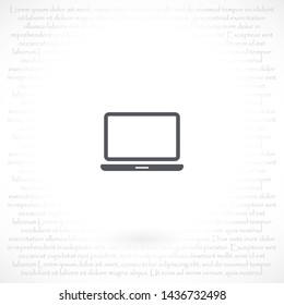 a laptop vector icon 10 eps , Lorem ipsum Flat design