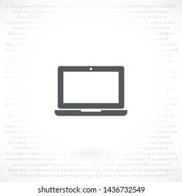 a laptop vector icon 10 eps , Lorem ipsum Flat design