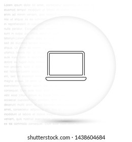 a laptop vector icon 10 eps , Lorem ipsum Flat design