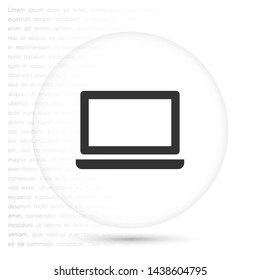 a laptop vector icon 10 eps , Lorem ipsum Flat design