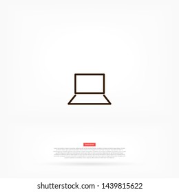 a laptop vector icon 10 eps , Lorem ipsum Flat design
