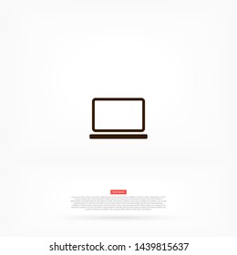 a laptop vector icon 10 eps , Lorem ipsum Flat design