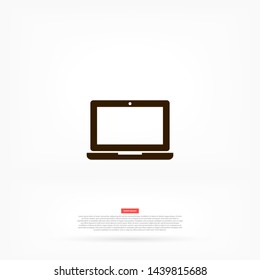 a laptop vector icon 10 eps , Lorem ipsum Flat design