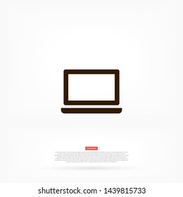 a laptop vector icon 10 eps , Lorem ipsum Flat design