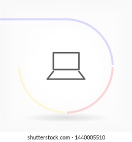 a laptop vector icon 10 eps , Lorem ipsum Flat design