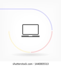 a laptop vector icon 10 eps , Lorem ipsum Flat design