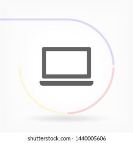 a laptop vector icon 10 eps , Lorem ipsum Flat design