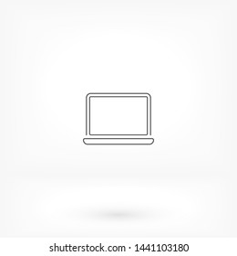 a laptop vector icon 10 eps , Lorem ipsum Flat design