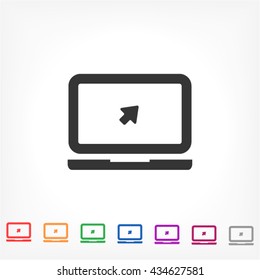 Laptop Vector icon 10 EPS