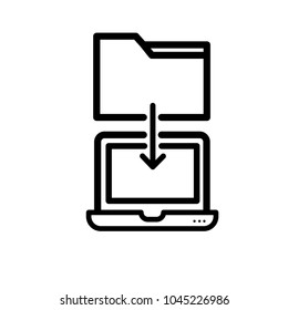 Laptop vector icon