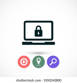 Laptop  vector icon 