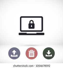 Laptop  vector icon 