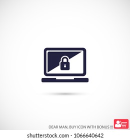 Laptop  vector icon 