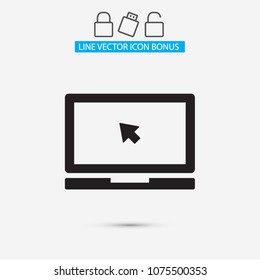Laptop Vector icon