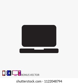 Laptop  vector icon