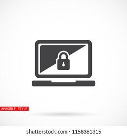 Laptop  vector icon 