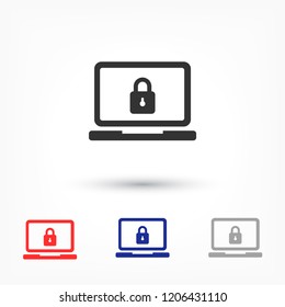 Laptop  vector icon 