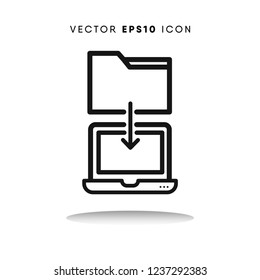 Laptop vector icon