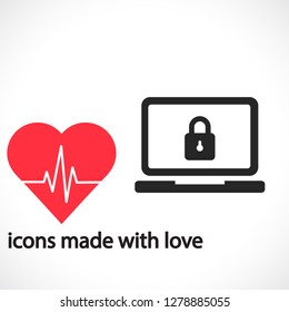 Laptop  vector icon 
