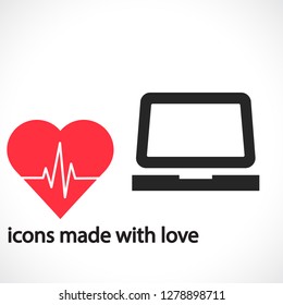 Laptop  vector icon