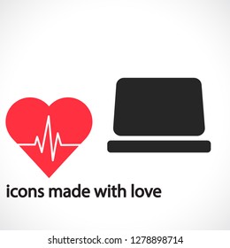 Laptop  vector icon