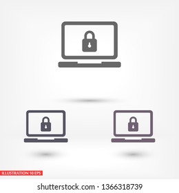 Laptop  vector icon 