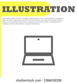 laptop vector icon.  