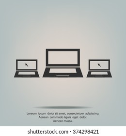 laptop - vector icon