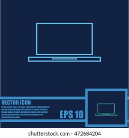 Laptop vector icon