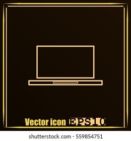 Laptop vector icon