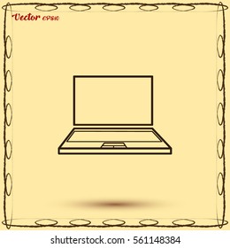 Laptop vector icon
