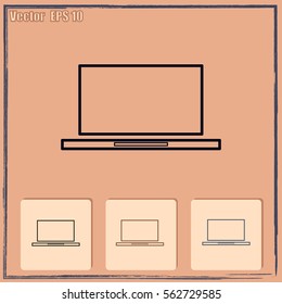 Laptop vector icon