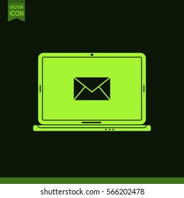 Laptop vector icon.
