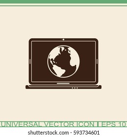 Laptop vector icon.